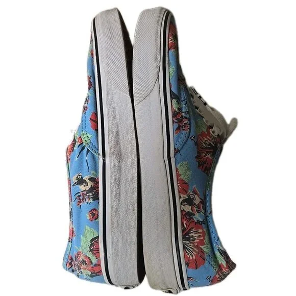 VANS Aloha Yoda Star Wars Blue Floral Shoes Men Size 8 Womens Size 9.5 #TB4R